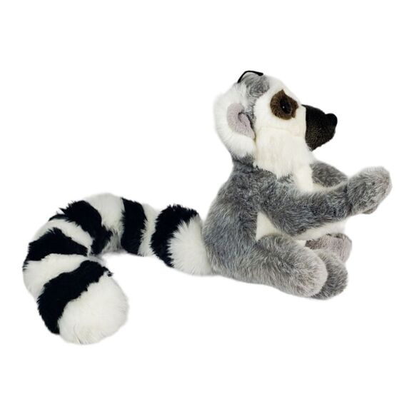 Vo-Toys Ring Tailed Lemur Plush Long Tail Gray Stuffed Animal Toy Lovey Squeaks - Picture 3 of 9